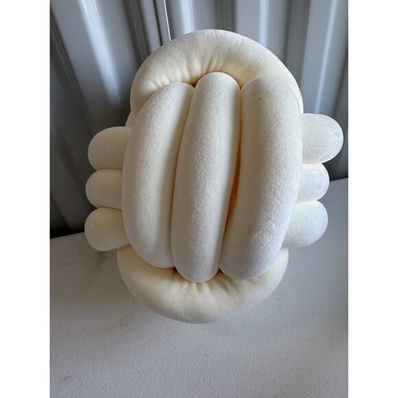 Does not apply Other - 3 for $9 Cream White Knot Pillow 10” Round Soft Plush Knot Ball Pillow...
